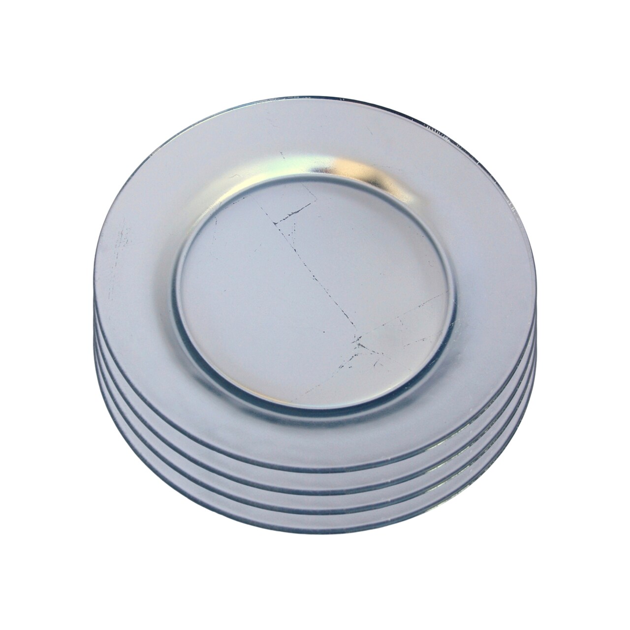 Handmade Metallic Glass Salad Plate Opalescent Textured Tableware